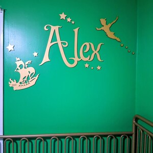 Personalized Peter Pan Nursery Sign • Custom Fairy Wall Decor for