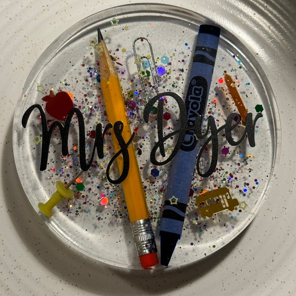Personalized Unique Teacher Coasters or Teacher Paper Weight. Great ...