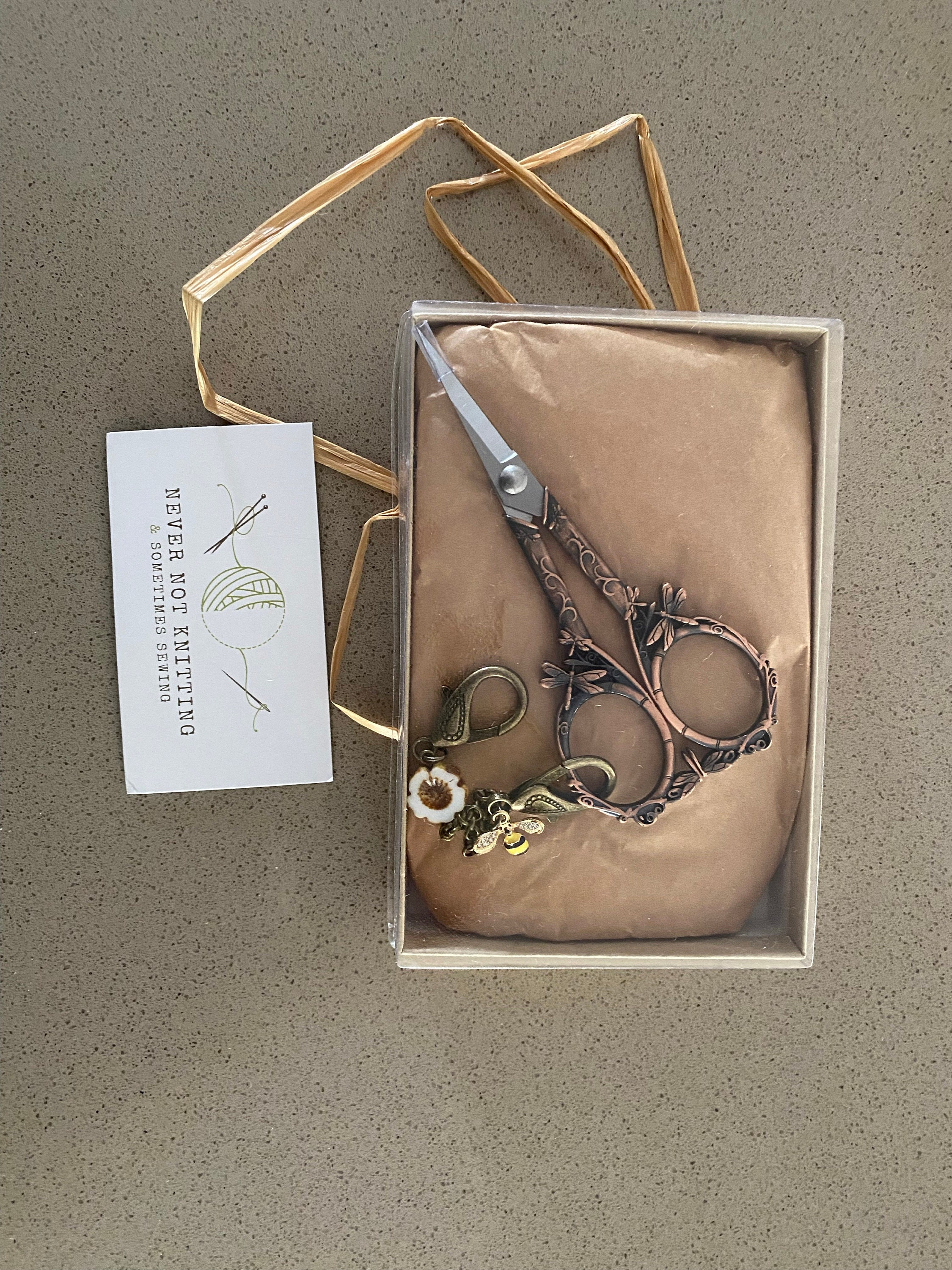 Dragonfly Embroidery Scissors • Unique Garden Theme Quilting Scissors in Vintage Copper or Silver Finish • Quilting Gift or Embroidery Gift