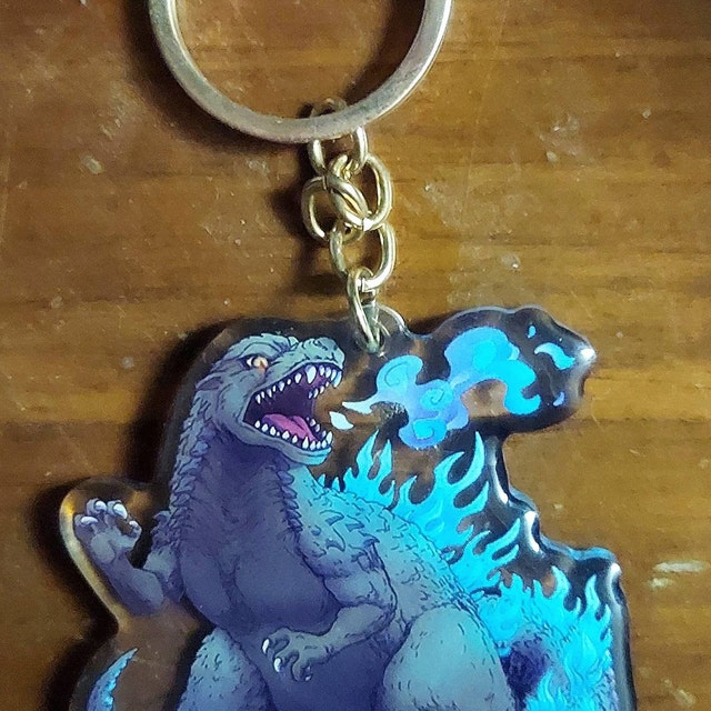 ゴジラキーホルダー // クリアアクリルキーホルダー - Etsy 日本