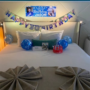 Personalised Birthday Banner With Balloons – Custom Party Decoration For Kids Or Adults 7 thumbnail image