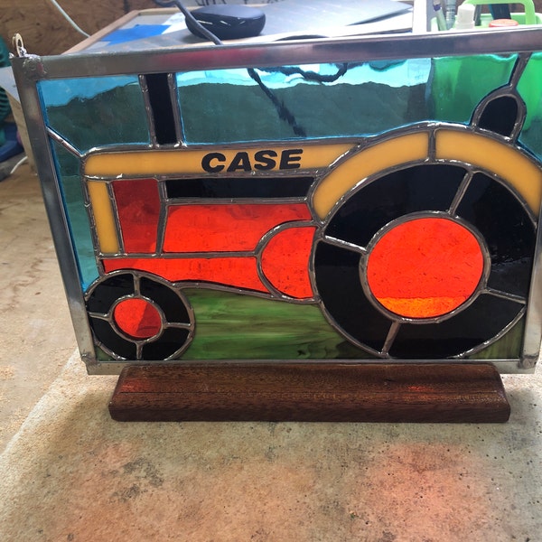 Tractor Stained Glass Pattern - 5.5" X 8" Full Scale Digital Download ...