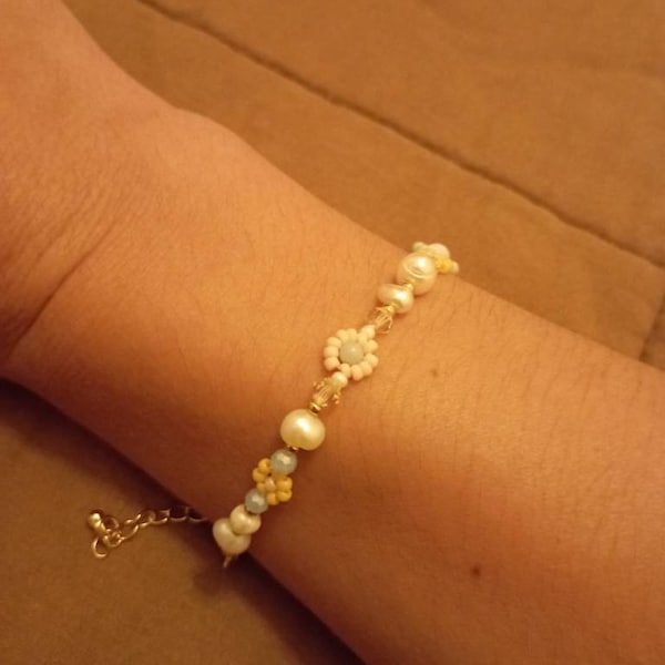 Penelope Pearl  Beaded Necklace