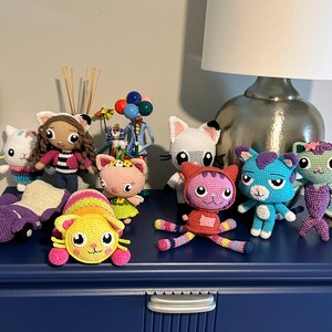 Set of 10 Crochet Patterns for Gabby's Dollhouse Amigurumi - Cakey