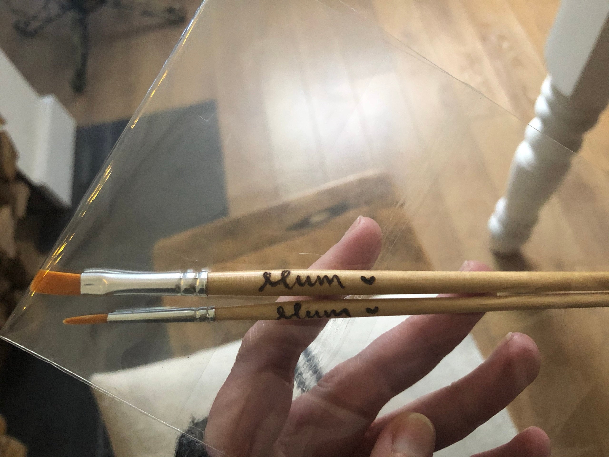 Personalised paint brush,custom brush set, wood burned artist supplies, paintbrush with your name on, wooden paintbrushes, art and painting