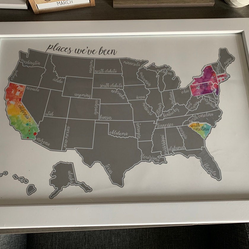 USA Scratch Off Map - Business Gift for Clients - Gift for Travel Lovers - House Warming Gift - Retirement Gift - Corporate Gift Ideas