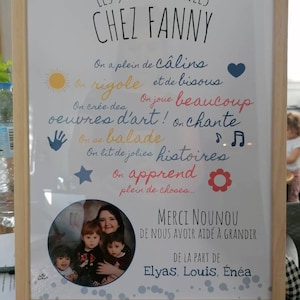 Affiche personnalisée pour nounous/crèches/MAM