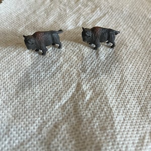 Tiny Bison Figurine Soft Plastic Animal for Fairy Garden, Diorama ...