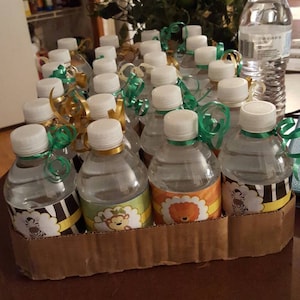 Safari water bottle labels INSTANT DOWNLOAD Safari baby | Etsy