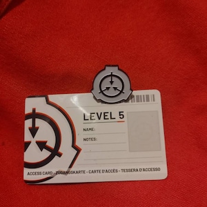 SCP Foundation Pack 1.0 2 Secure Access Cards & SCP Logo 