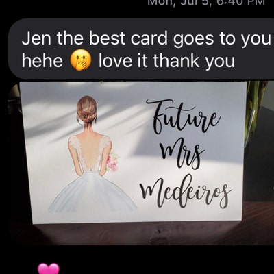 CUSTOMIZABLE Future Mrs Custom Greeting Card Bride to Be Card ...