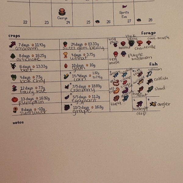 HARDCOVER 280 PAGES Stardew Valley Planner / Game Guide Checklists, Trackers, Calendars Full ...