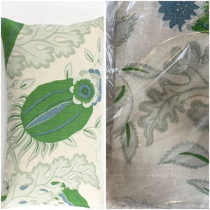 Sister Parish Serendipity Roman Shade with Samuel & Sons Grosgrain Ribbon Trim (fabric in Blue Red, trim in Scarlett- comes in other colors)