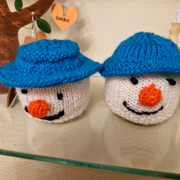 Snowman Chocolate Orange Cover - Knitting Pattern - Etsy UK