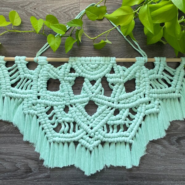 Large Half Mandala Macrame Pdf Wall Hanging Pattern AND Video Tutorial ...