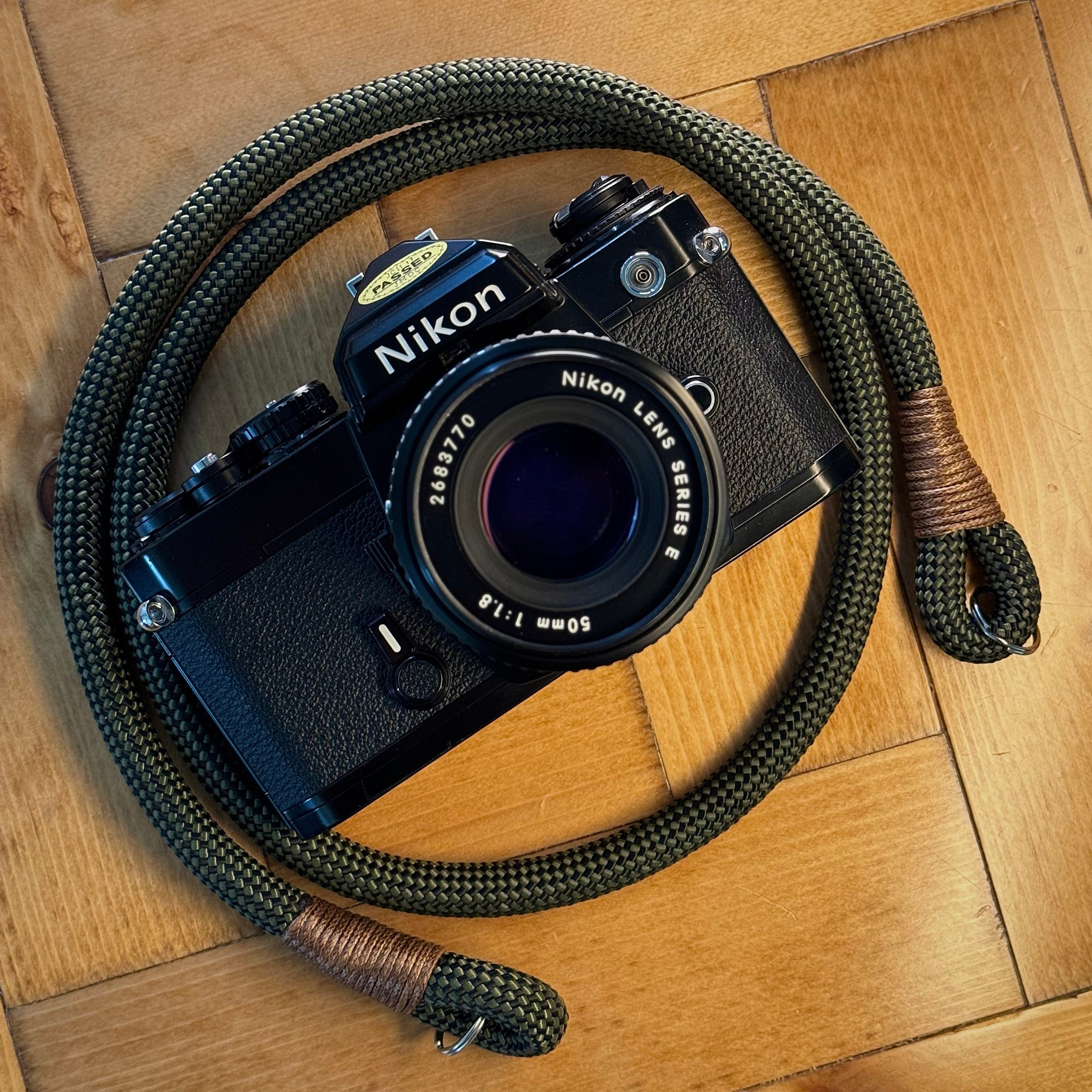 Checkered Olive/Black Camera Strap