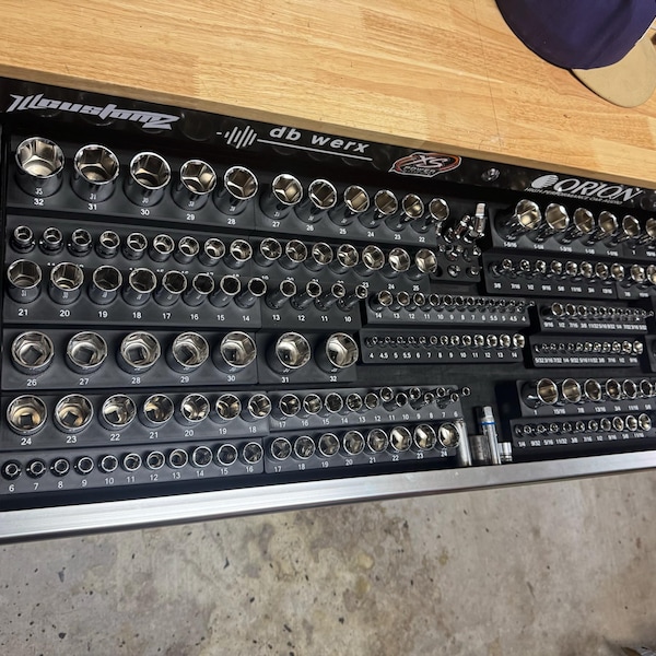 Quinn Master Socket Set Organizer - Harbor Freight - 1/4