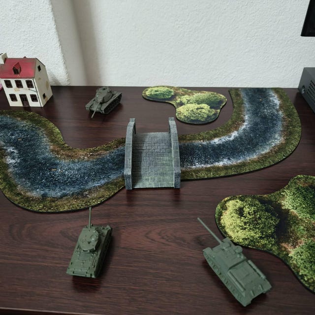 Terreno 2D Bosque En Llamas Para Warmachine Y Hordas – 3 Piezas De Neopreno Antideslizante, Compatibles Con Juegos De Miniaturas Y RPG