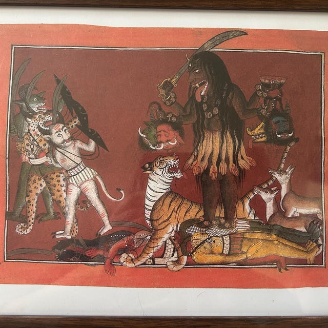 Durga  Vintage-style Indian Devotional Print - Etsy