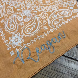 Custom Embroidered Hand Dyed Bandana