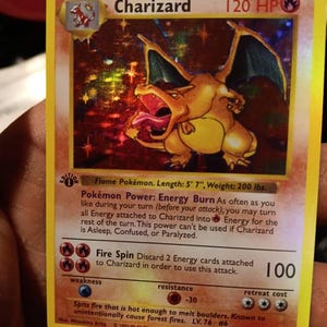 First Edition Base Set Shadowless Charizard PROXY Card (holographic) - Etsy
