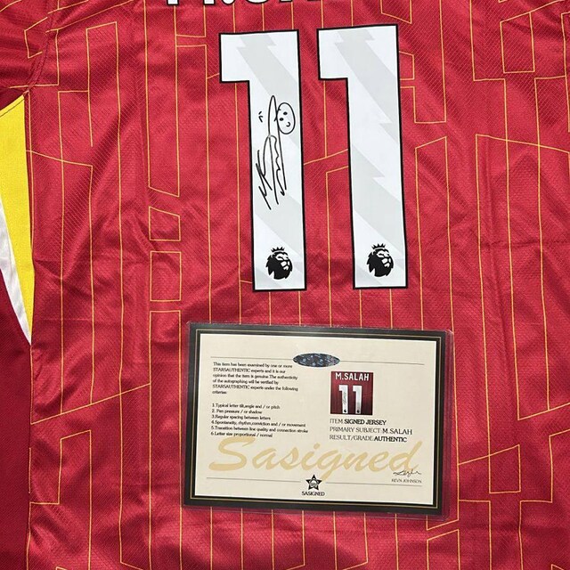 Mo Salah SIGNED Liverpool 24/25 Home Jersey/shirt - COA - 2025 - Etsy