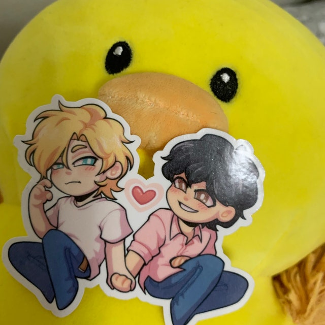 Ash x Eiji, chibi, Banana Fish, credits to the artist