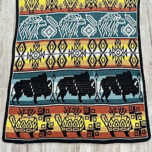 Native American Mosaic Crochet Blanket Pattern (PDF) - Etsy