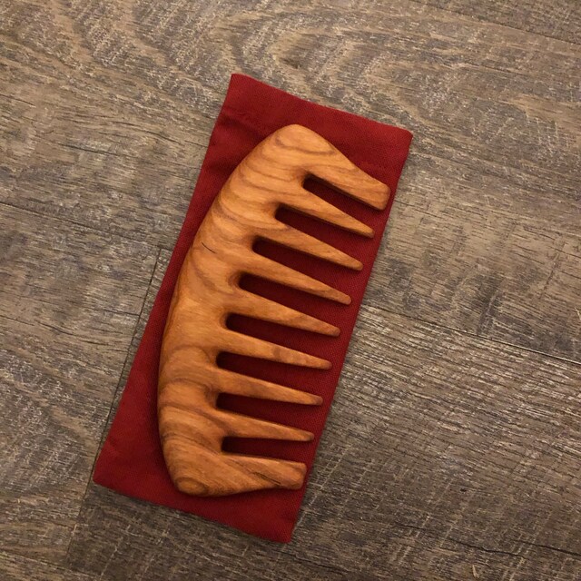 Peine De Madera Para Perros Grandes - Dientes Anchos De 30 Mm, 23 Cm Ideal Para Razas De Pelo Largo