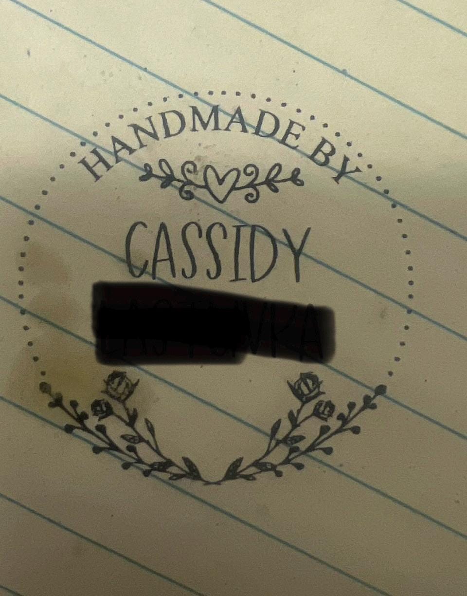 Custom Made with Love Stamp, Etsy Shop Stamp, Personalized Stamp, Business Card Stamp, Handmade Stamps, Calligraphy Packaging, Maker Stamp