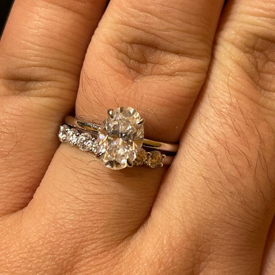 3-7 CT Moissanite Engagement Ring – 10K/14K/18K Rose Gold Or Sterling Silver, Hidden Halo Bridal Set