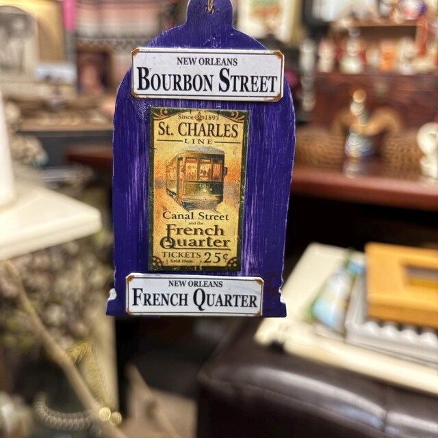 Miniature New Orleans French Quarter and Bourbon Street Signs for