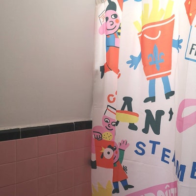Funny Shower Curtain With Unique Pattern, Water Resistant and Washable ...