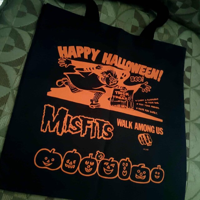 Misfits Happy Halloween Black Tote Bag Danzig Jerry Only Samhain