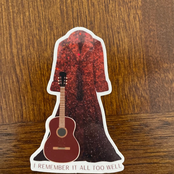 Remember Red Sticker Red Glitter Coat Sticker, I Remember It All Too Well Tour Sticker - Etsy