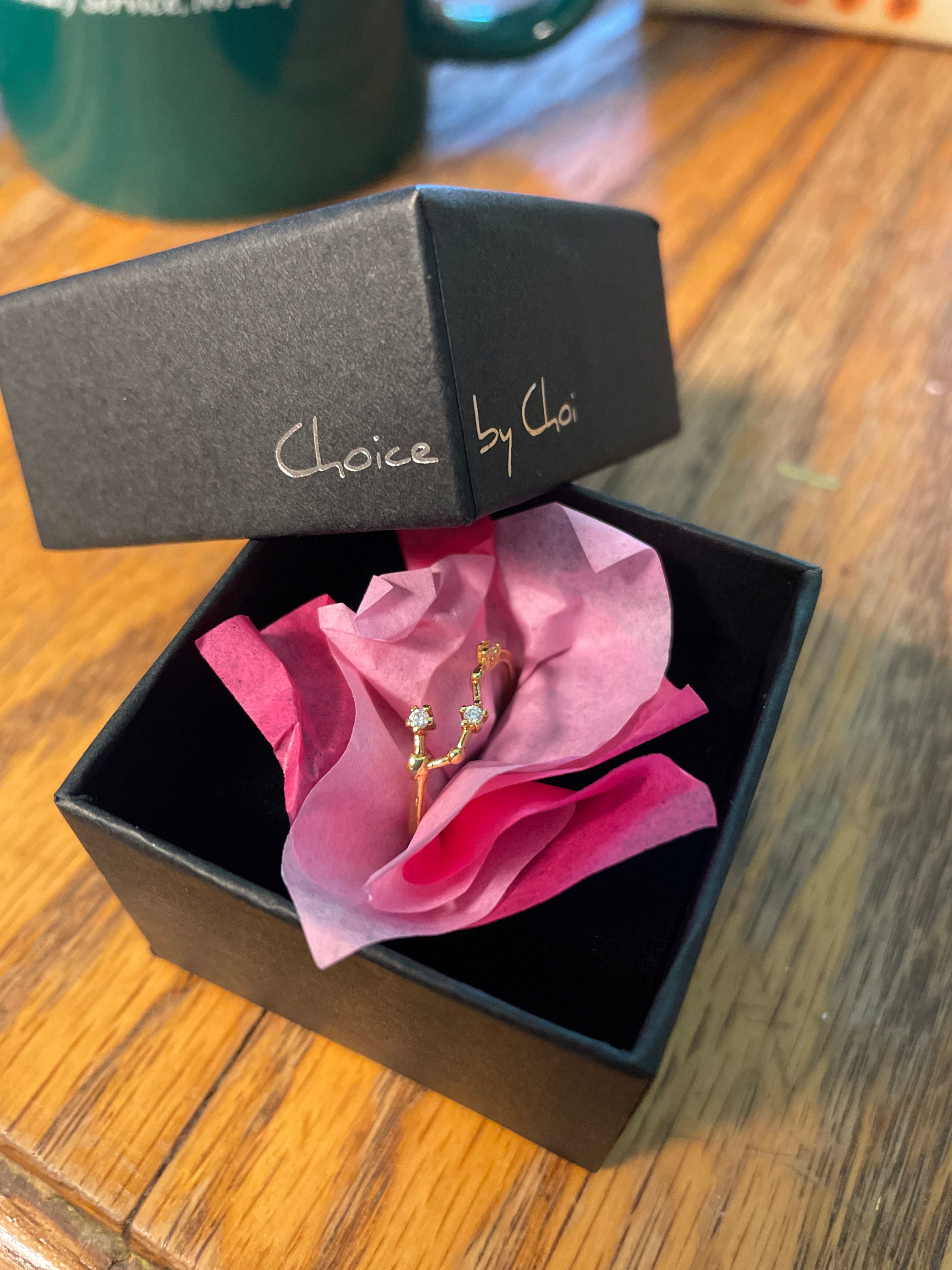 Dainty Zodiac Star Ring For Women Constellation Astrology Horoscope Jewelry Personalized Celestial Birthday Gift Mother&#39;s Day Gift In Box