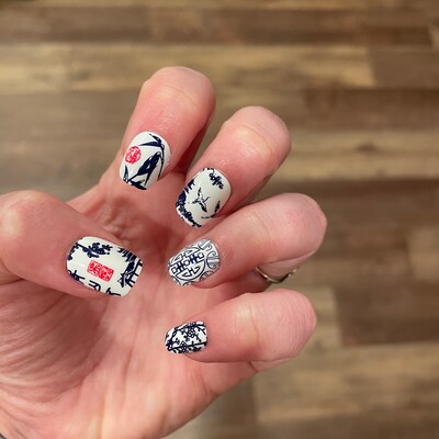 Chinese Porcelain Nails Fake Nails Press on Nails. Chinese - Etsy