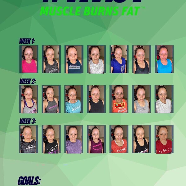 4 Weeks for Everybody Super Block Sweaty Selfie Tracker | Bodi Tracker ...