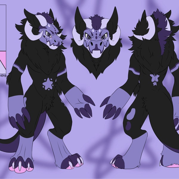 Wickerbeast Furry Art Base Ref Sheet - Etsy