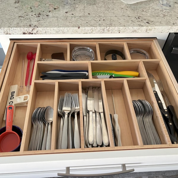 Bamboo K-Cup Drawer Organizer (35 Pods) | Coffee Station Storage For Keurig Lovers
