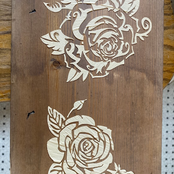Roses Three Stencil Multiple Sizes FAST FREE SHIPPING (594) - Etsy