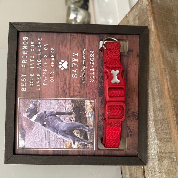 Memorial Pet Loss Frame - Dog or Cat, Puppy Memorial Wood Frame With ...