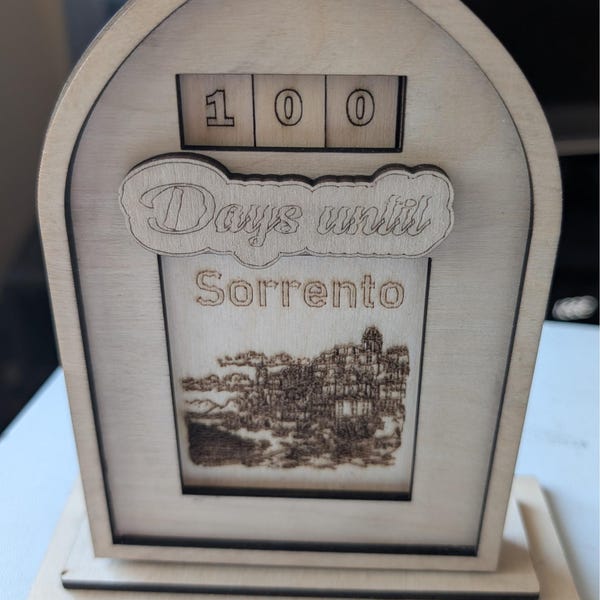 Days Until Countdown Sign Design With Changeable Parts for Laser Cut ...