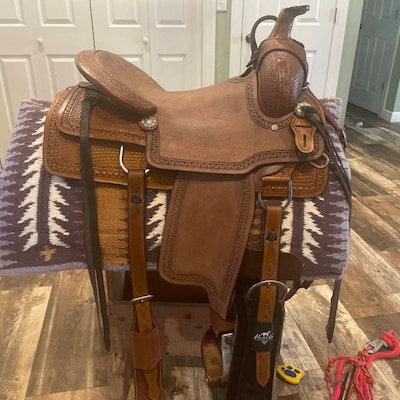 Deen, Enterprises Wade Tree A Fork Premium Western Leathe Roping Ranch Work Equestrian Trail Horse Saddle Size 10 11 12 14 15 16 17 18 Inches Seat 10