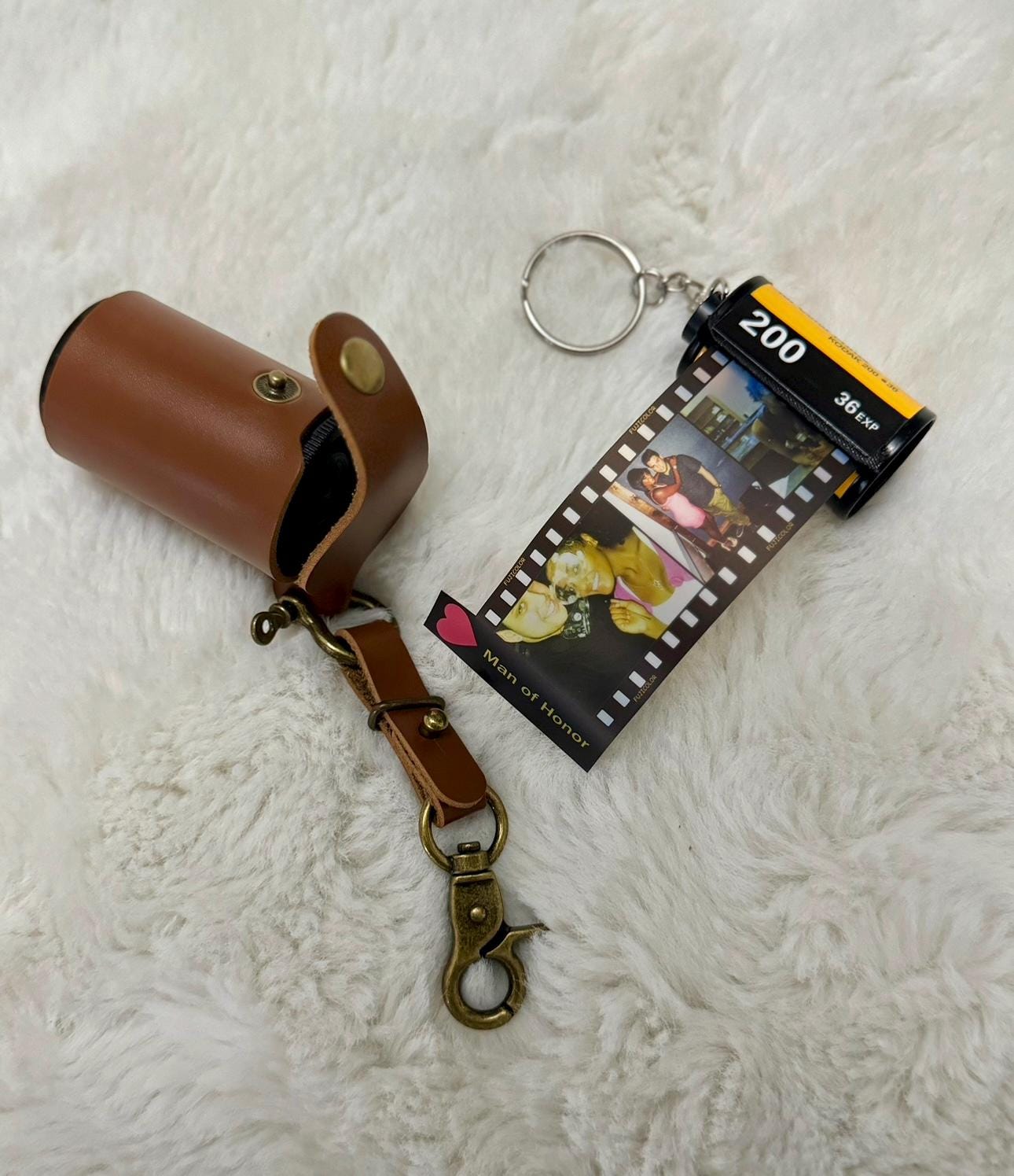5-40 Personalized Photos Film Roll Keychain, Camera Film Roll Keyring For Lover Family Friends, Birthday Christmas Anniversary Memorial Gift