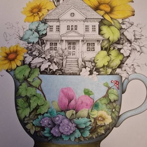 35 Dollhouses Coloring Book, Printable Fantasy Dream House Coloring ...