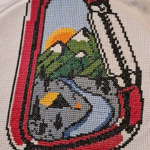 Halloween Spooky Pumpkin Moon Landscape Cross Stitch Pattern PDF ...