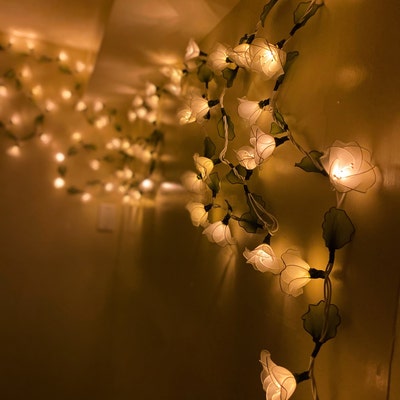 White Himalayas Flower With Leaf String Lights for - Etsy