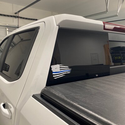 Police Flag Decal Police Sticker Thin Blue Line Decal Flag Sticker Back ...
