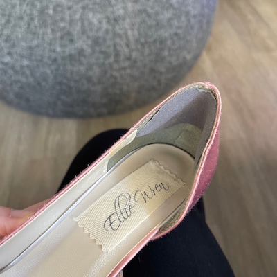 navy blue kitten heel wedding shoes